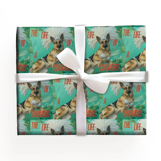 German Shepherd Showgirl Inspired Gift Wrap