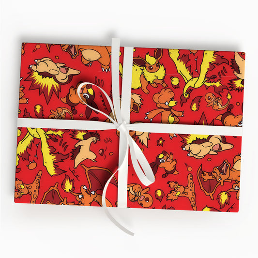 Charizard Lizardon Japanese Anime Xmas Gift Wrap