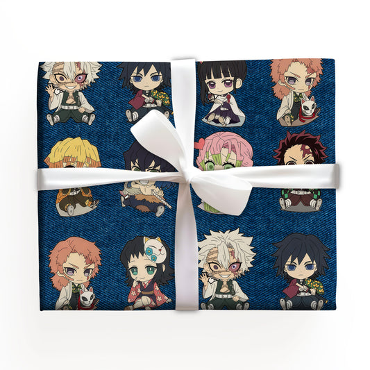 Doujinshi Kimetsu No Yaiba Anime Wrapping Paper Christmas Party Decorations
