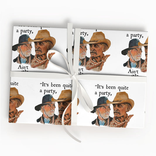 Lonesome Dove Xmas Holiday Gift Wrap
