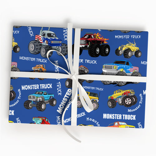 Monster Truck Wrapping Paper Christmas Gifts