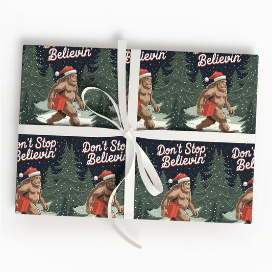 Bigfoot Christmas Wrapping Paper