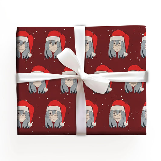 Anime Santa Hat Christmas Wrapping Paper