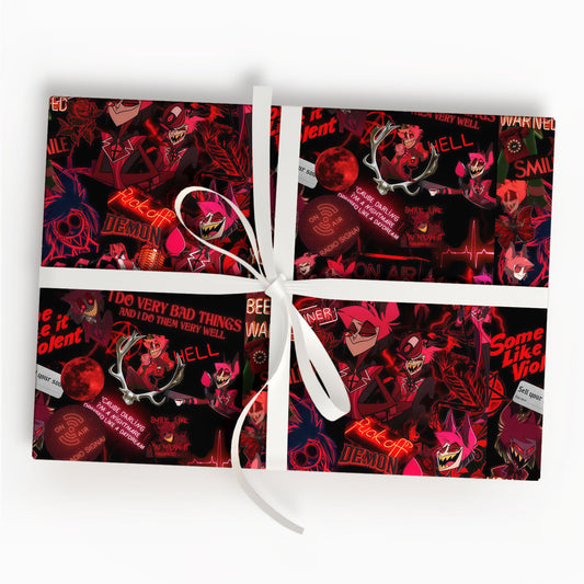 Hazbin Hotel Wrapping Paper Birthday Gift