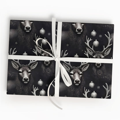 Gothic Reindeer Wrapping Paper