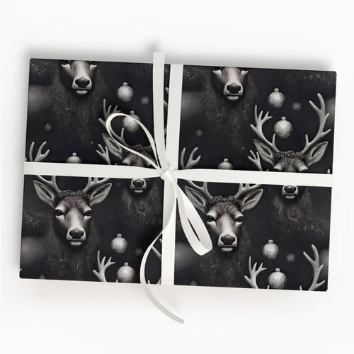 Gothic Reindeer Wrapping Paper