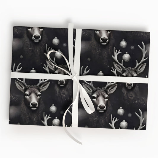 Gothic Reindeer Wrapping Paper