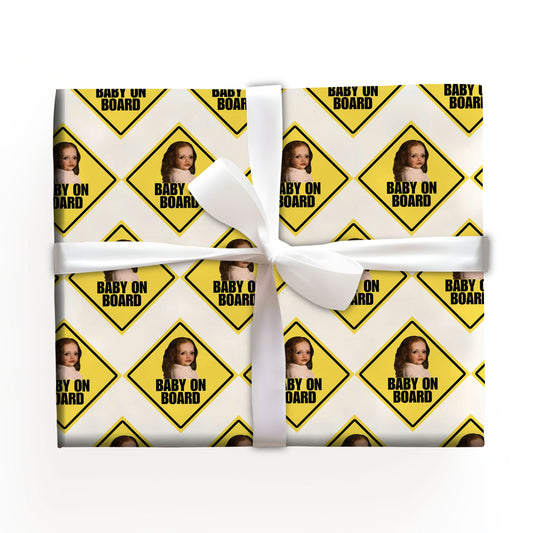 Baby on Board Matte Gift Wrapping Paper Thick Easy to Fold