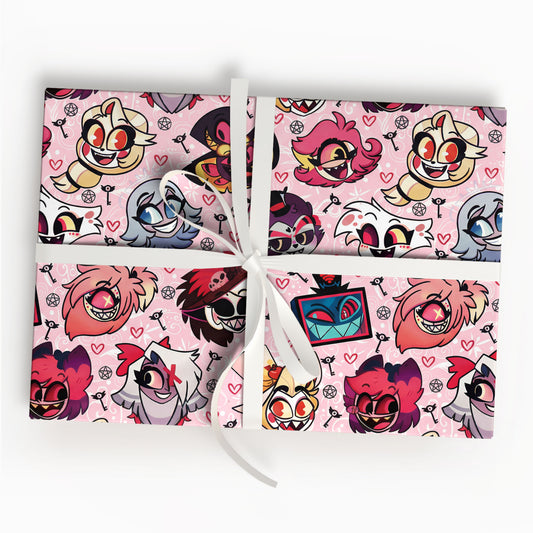 Hazbin Hotel Wrapping Paper Gift For Birthday