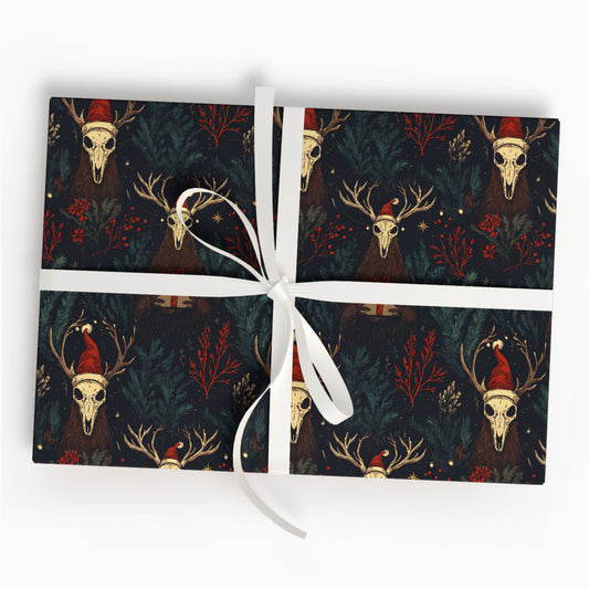 Reindeer Gothic Wrapping Paper