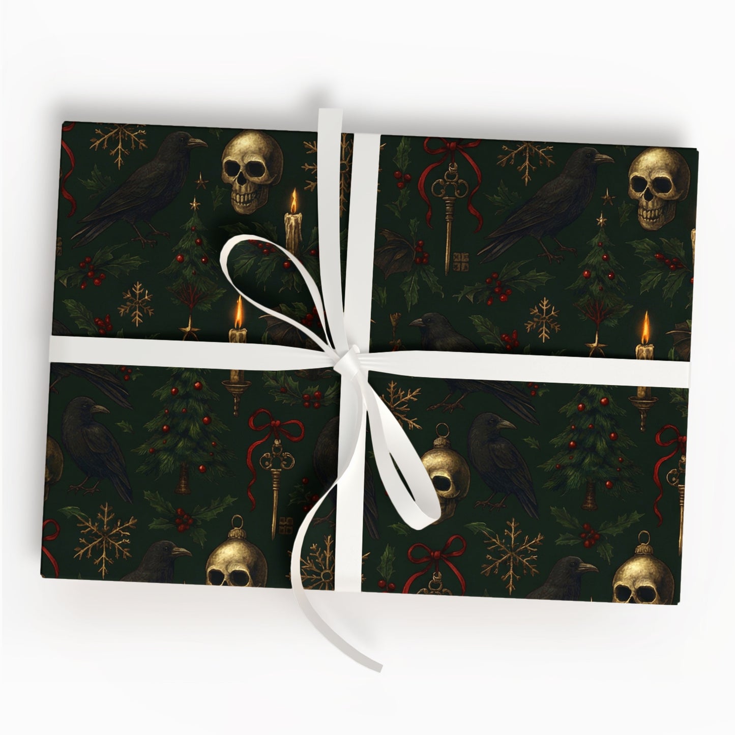 Skeleton Gothic Christmas Wrapping Paper