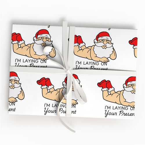 Funny Adult Santa Wrapping Paper