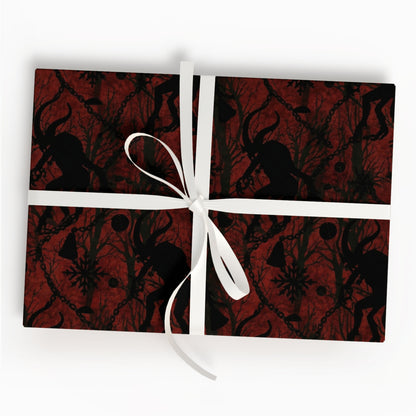 Krampus Gothic Christmas Wrapping Paper