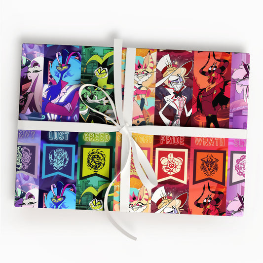 Hazbin Hotel Wrapping Paper Gifts Christmas
