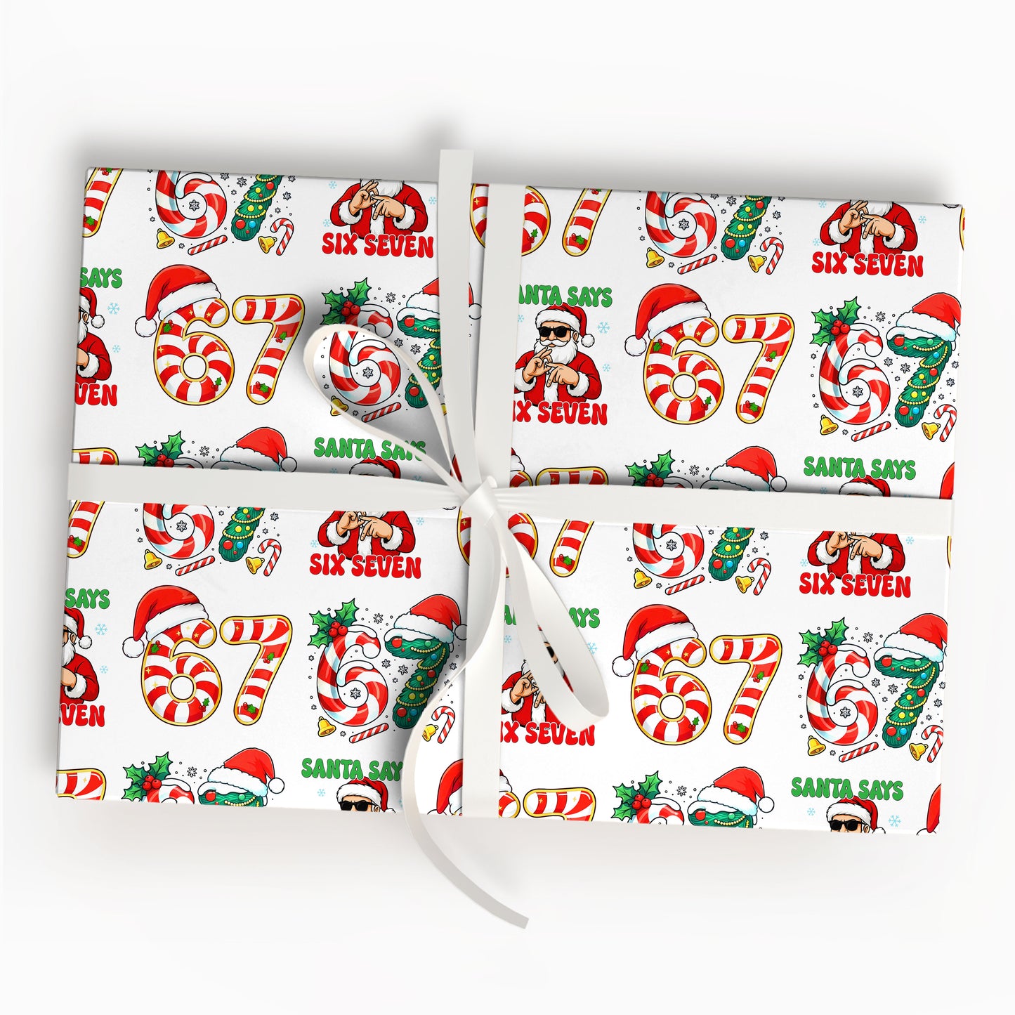 67 Meme Santa Wrapping Paper