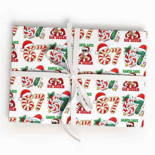 67 Meme Santa Wrapping Paper