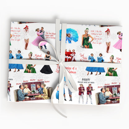 White Christmas Wrapping Paper Sheet