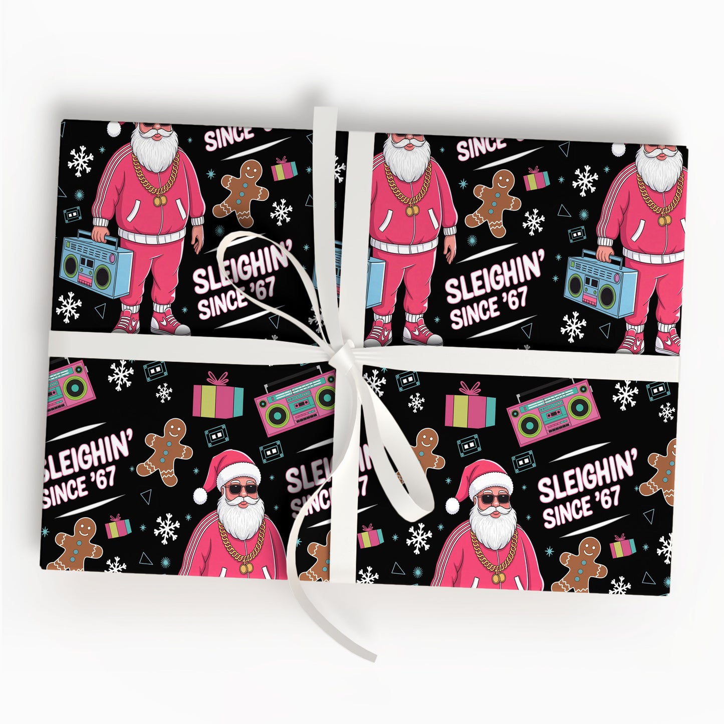 Santa Sleighin Since 67 Wrapping Paper
