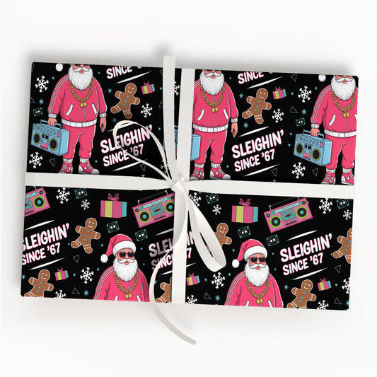 Santa Sleighin Since 67 Wrapping Paper