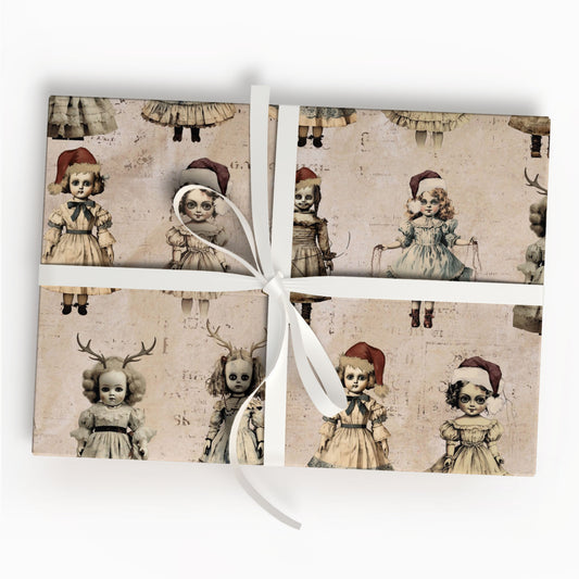 Gothic Christmas Wrapping Paper Sheet