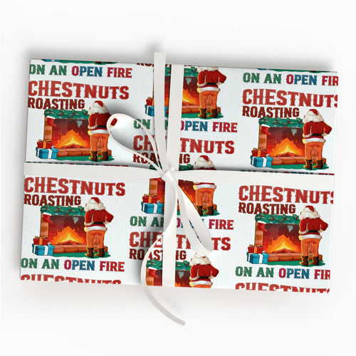 Funny Santa Wrapping Paper for Christmas Gifts