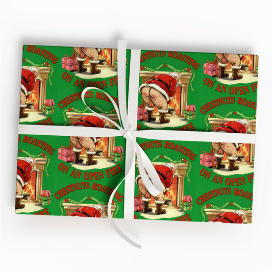Hilarious Santa Claus Holiday Gift Wrap Roll