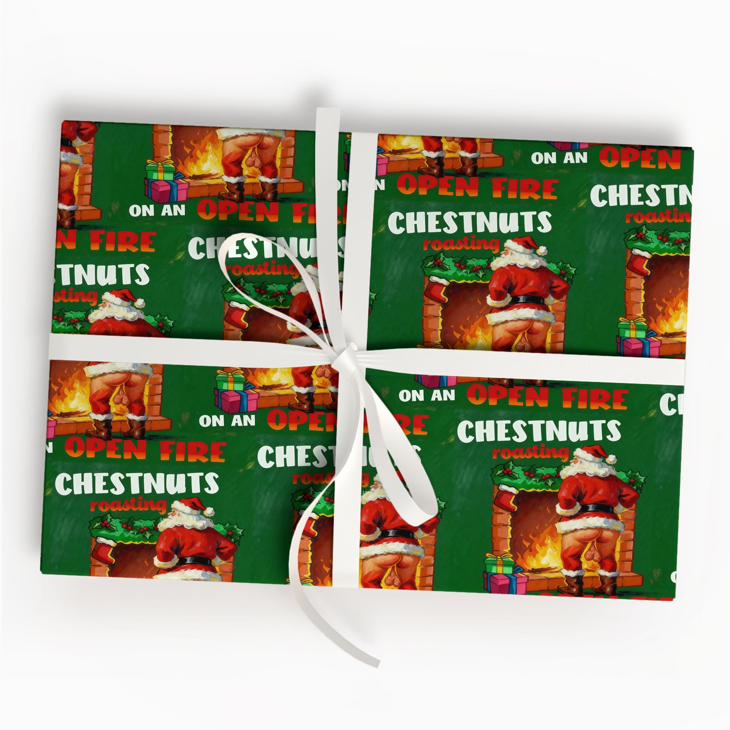 Cheerful Santa Xmas Wrapping Paper for Fun Gifts