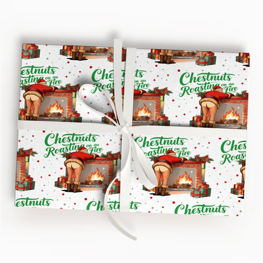 Playful Santa Christmas Gift Wrap Roll