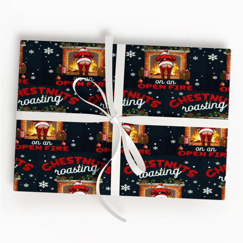 Funny Santa Christmas Gift Wrap Roll