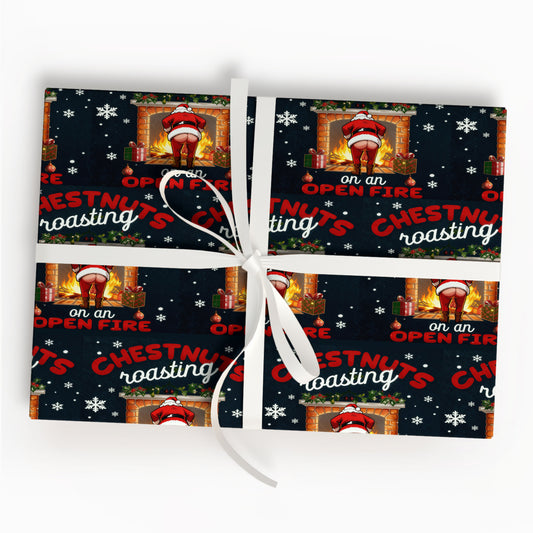 Funny Santa Christmas Gift Wrap Roll