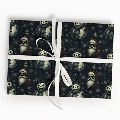 Gothic Santa Christmas Wrapping Paper