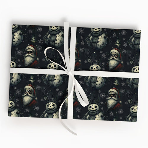 Gothic Santa Christmas Wrapping Paper