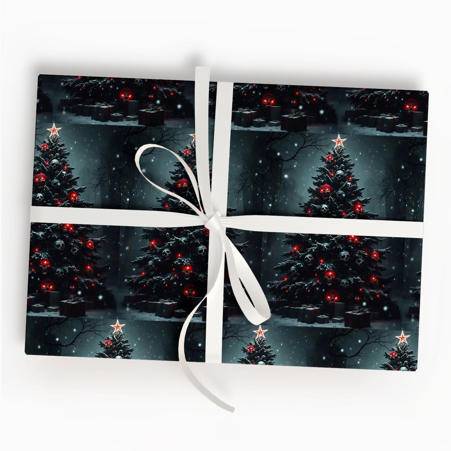 Gothic Christmas Tree Wrapping Paper
