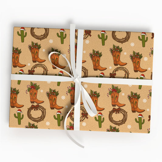Cowboy Christmas Wrapping Paper