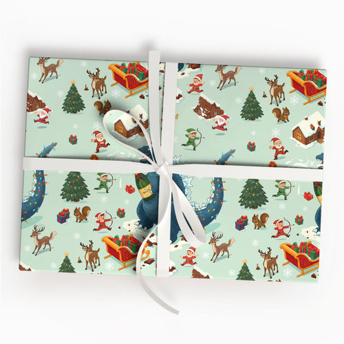 Godzilla Kaiju Edo Japanese Era Xmas Paper