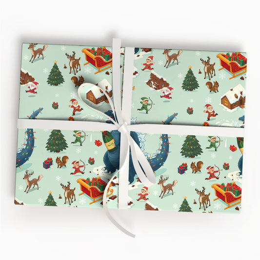 Godzilla Kaiju Edo Japanese Era Xmas Paper