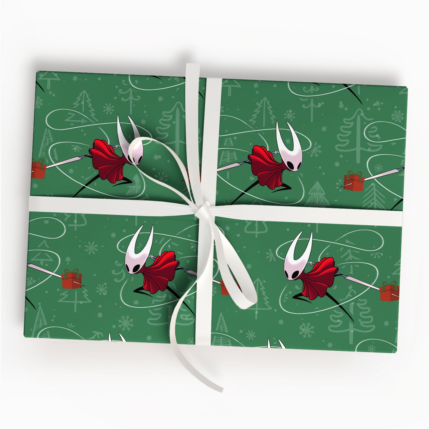 Hollow Knight Silksong Christmas Wrapping Paper, Gothic Holiday Gift Wrap