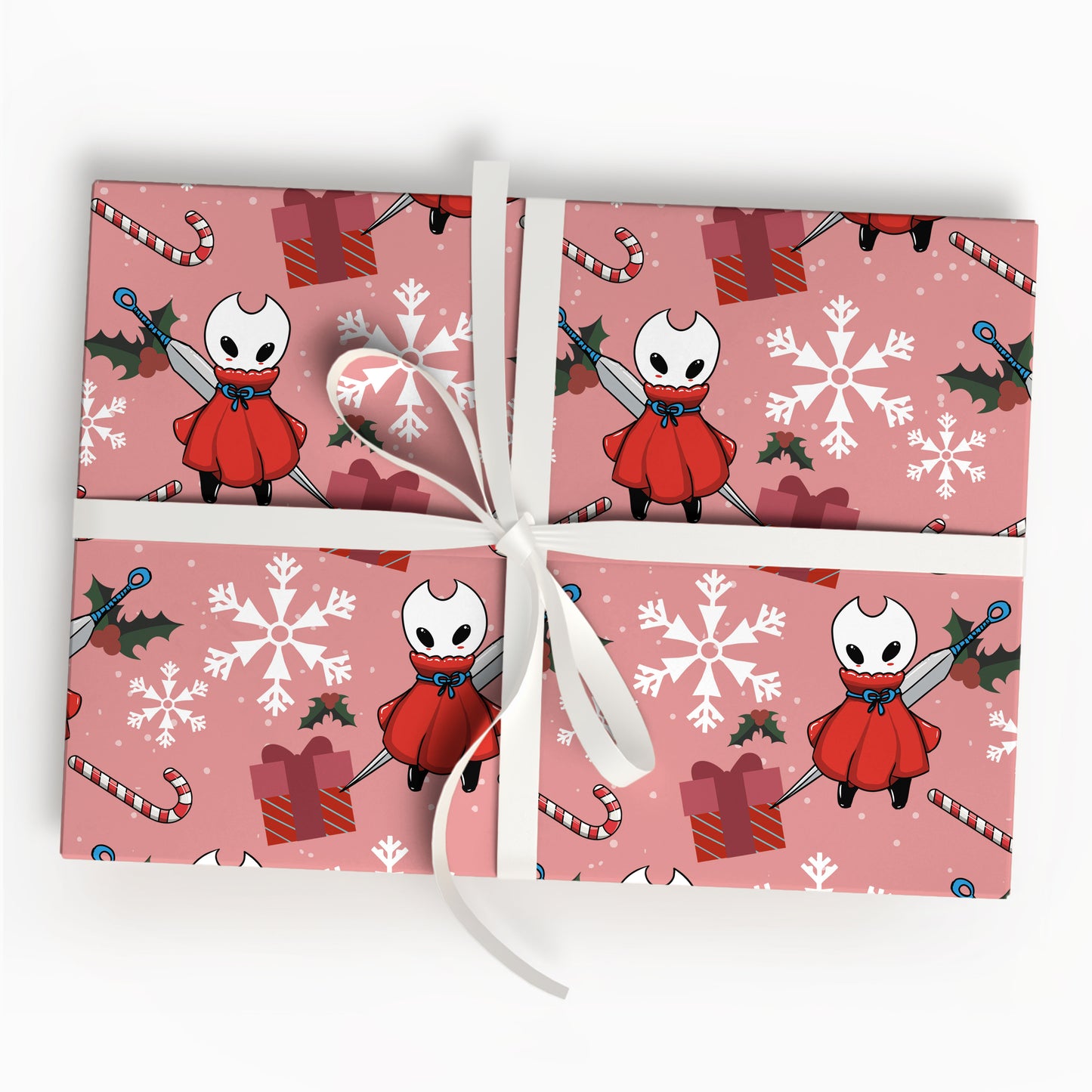 Silksong Inspired Holiday Wrap Dark Gothic Xmas Paper For Fans