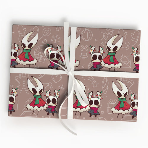 Hollow Knight Christmas Paper Gaming Theme Holiday Gift Wrap