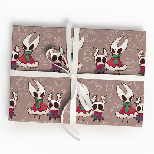 Hollow Knight Christmas Paper Gaming Theme Holiday Gift Wrap