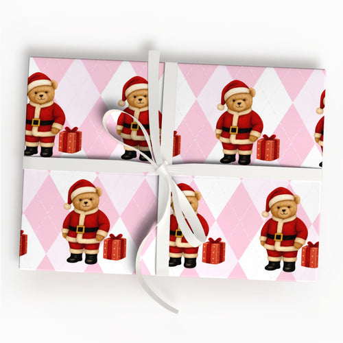 Santa Bear Christmas Wrapping Paper