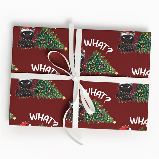 Black Cats Christmas Wrapping Paper Gift