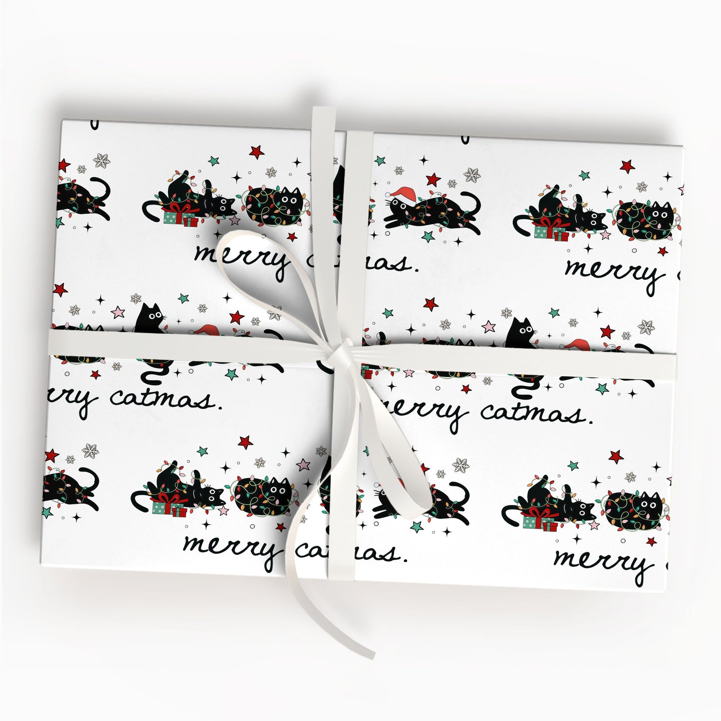 Black Cat Wrapping Paper for Pet Lovers