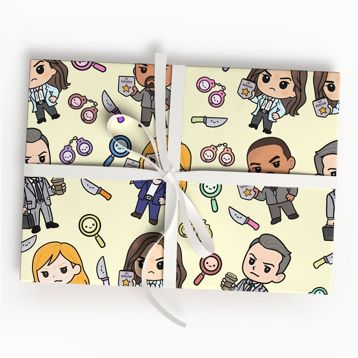 Funny Police TV Show Gift Wrap, Law And Order Christmas