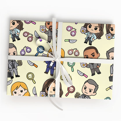 Funny Police TV Show Gift Wrap, Law And Order Christmas