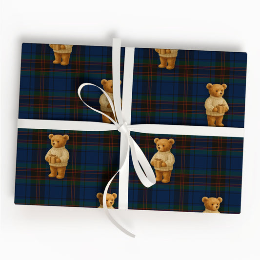 Bear Christmas Gifts Wrapping Paper