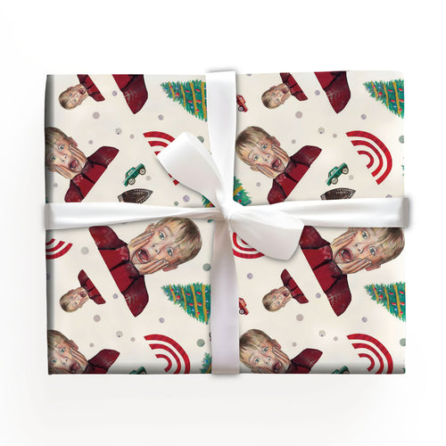 Home Alone Christmas Wrapping Paper, Macaulay Culkin, 90s Christmas Movie Wrap Gift