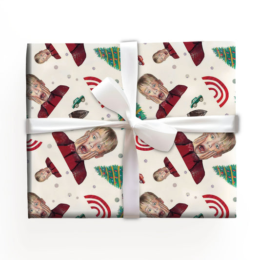 Home Alone Christmas Wrapping Paper, Macaulay Culkin, 90s Christmas Movie Wrap Gift