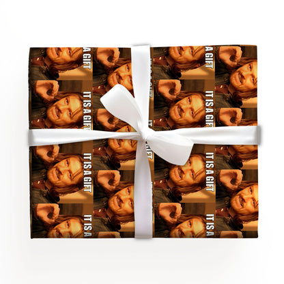 It's A Gift Wrapping Paper, Funny Meme Christmas Movies Character Wrapping, Xmas Gift Wrap Paper for Fan Family Friends