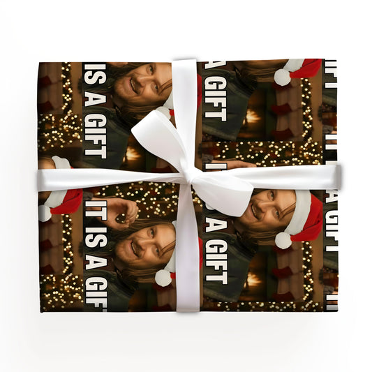 It's A Gift Wrapping Paper Sheet, Funny Meme Christmas Movies Wrapping, Xmas Gift Wrap